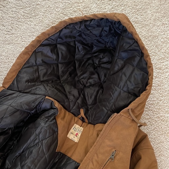 RED HEAD Brand Co. Hooded, pockets CANVAS 💯 % cotton mens JACKET size LARGE - Picture 11 of 16